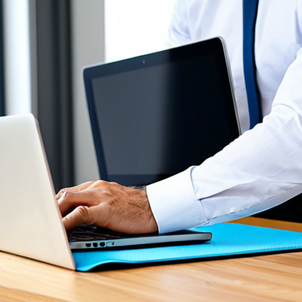 마인드풀테크의 통합적 접근법 - Modern Workspace Balance**

"A professional individual in a bright, modern office space, fully cloth...